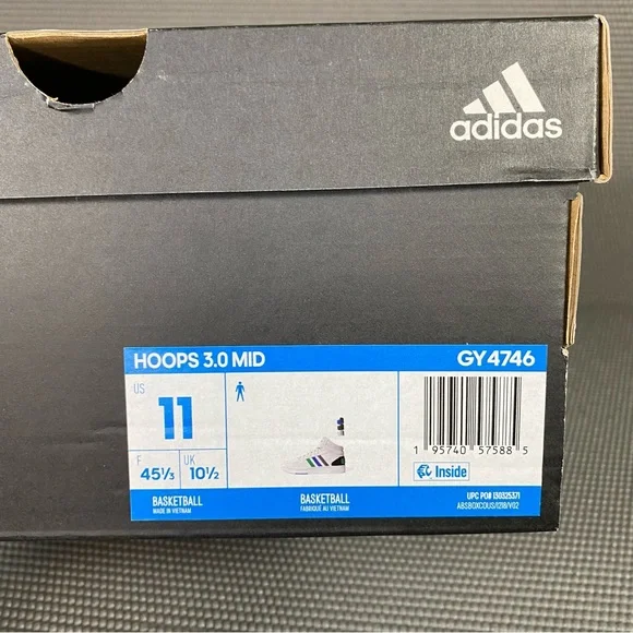 🆕 Adidas Hoops 3.0 Mid Friendship Day Basketball Shoe Sneaker Men’s US 11 White - Picture 13 of 13